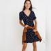 Madewell Dresses | Madewell Floral Flowy Dress Navy Blue V Neck Daisy Dots | Color: Blue/Yellow | Size: Xxs Can Fit Up To Small