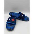 Adidas Shoes | Adidas Adilette Comfort X Lego Slides Navy Blue Rush Gw0823 Men’s 8 Women’s 9 | Color: Black/Blue | Size: 8