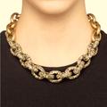 J. Crew Jewelry | J Crew Mixed Pav Link Necklace | Color: Gold | Size: Os