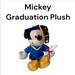 Disney Other | Nwt Disney Mickey Mouse Plush 6" In Graduation Cap And Gown With Diploma | Color: Blue/Gold | Size: 6”