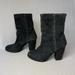 Free People Shoes | Free People Urban Western Distressed Combat Zip Up Boots | Color: Black | Size: 6.5