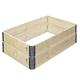 Hochbeet Pflanzbeet 60 x 80 x 19,5 cm aus Fichtenholz 2er Set, erweiterbar, naturfarben