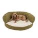 Orthopedic Bolster Dog Bed, 35" L X 11" W X 11" H, Sage Green, Small