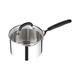 Prestige Made To Last Stainless Steel Saucepan with Lid 20cm - Large saucepan with Straining Lid, Measurement Guide & Easy Grip Silicone Handles, Induction Suitable, Dishwasher Safe Cookware