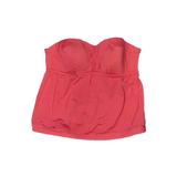 Badgley Mischka Swimsuit Top Pink Print Sweetheart Swimwear - Women's Size 8
