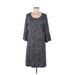 Gap Casual Dress - Shift Scoop Neck 3/4 sleeves: Black Dresses - Women's Size Medium