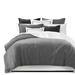 Colcha Linens Lukas Standard Cotton 3 Piece Coverlet/Bedspread Set Polyester/Polyfill/Cotton in Black/Gray | Wayfair HAL-GRT-CVT-FD-5PC