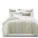 Colcha Linens Standard Cotton 3 Piece Duvet Cover Cabana Stripes Set Cotton in White | Twin Duvet Cover + 1 Sham + 1 Throw Pillow | Wayfair
