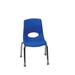 Children's Factory Myposture Plus 10" Classroom Chair Plastic/Metal in Blue | 20.5 H x 12.5 W x 12.25 D in | Wayfair AB8010PBC