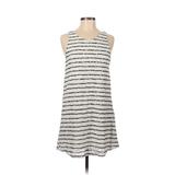 Alya Casual Dress - Shift Scoop Neck Sleeveless: White Print Dresses - Women's Size Medium