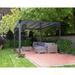 Milano 10 ft. x 10 ft. Gray/Bronze Outdoor Gazebo with LED Lighting Kit