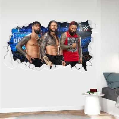 WWE Bloodline Broken Wall Sticker - 120cm x 65cm height Image