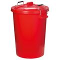 ProStable Dustbin With Locking Lid - Red - 90 Litres
