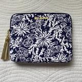 Lilly Pulitzer Tablets & Accessories | Lilly Pulitzer Tech Clutch Tablet Ipad Padded Case In The Groove Navy Blue White | Color: Blue/White | Size: Os