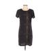 Nicole Miller New York Cocktail Dress - Shift: Black Snake Print Dresses - Women's Size 2