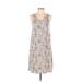 Express Casual Dress - Shift Scoop Neck Sleeveless: Ivory Dresses - Women's Size Small