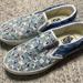 Vans Shoes | #29 New With Tags Vans Woven Floral Multi Stackform Sneakers | Color: Blue/White | Size: 8.5