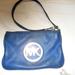 Michael Kors Bags | Michael Kors Blue Leather Wristlet. Pre-Owned. This Is A Well Loved & Used Bag, | Color: Blue | Size: Os