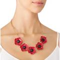 Kate Spade Jewelry | Kate Spade Gold Plated Precious Poppy Flower Statement Necklace | Color: Gold/Red | Size: Os