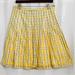 Free People Skirts | Free People Spring/Summer Skirt Pleats Embroidered Yellow Womens 6 Boho Floral. | Color: White/Yellow | Size: 6