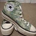 Converse Shoes | Custom Washed Platform Chuck Taylor All Star By You, Women's 7.5 | Color: Cream/Green | Size: 7.5
