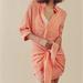 Free People Dresses | Free People Size Xs Rillo Orange Pink Beach Summer Shirt Dress Gauzy Nwot Cute | Color: Orange/Pink | Size: Xs