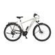 FISCHER E-Bike Trekking VIATOR 7.0i Elektrofahrrad für Damen und Herren, RH 55 cm, Mittelmotor 70 Nm, 36 V Akku, zementgreige matt, 55cm-630Wh