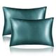 Sutuo Home Silk Pillowcase 2 Pack 100% Mulberry Silk Pillow Cases for Hair and Skin 6A Both Sides 19 Momme Natural Silk Pillow Cover Super Soft and Smooth Standard 20"x26" Dark Green