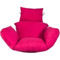 Kamz Swing Chair Cushion, Hanging Outdoor Cocoon Egg Hammock Chair Pads with Head Pillow, Thicken Leisure Garden Patio Hanging Egg Chair Pad, Removable Cover, for Patio Garden(Color:ROSE RED)