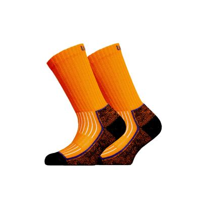 Socken UPHILLSPORT "SAANA JR 2er Pack", Herren, Gr. 31-33, orange, 45% Baumwolle, 27% Polyamid, 26% Wolle, 2% Elasthan, mehrfarbig, Socken, mit Flextech-Struktur Image