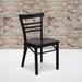 Latitude Run® Ladder Back Side Chair, Wood in Black/Brown/Gray | 31.75 H x 16 W x 19.5 D in | Wayfair LTRN2897 28341955