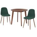 Wade Logan® Armalla 3 Piece Dining Set Wood in Brown | 29.8 H x 35.5 W x 35.5 D in | Wayfair 9586B88E534445D2831F3352CA065CDF