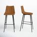 AllModern Finnigan Counter & Bar Stool Upholstered/Metal in Brown | 40.9 H x 20 D in | Wayfair B6B3CFD17F4942DCAD73746411184F27