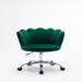 Luckykempt Swivel Shell Chair For Living Room/Bed Room Modern Leisure Office Chair Upholstered in Green | 31.89 H x 24.41 W x 22.83 D in | Wayfair