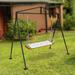 Arlmont & Co. Nakayia 2 Person Metal Porch Swing Metal in Black | 88.6 H x 81.9 W x 48.4 D in | Wayfair 9C32BE49C93242B68FEBF0847EA94ED1