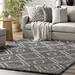 Brown/Gray 79 x 1.97 in Area Rug - Mercury Row® Cardoso Geometric Performance Shag Charcoal/Gray Rug Polypropylene | 79 W x 1.97 D in | Wayfair