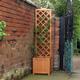 160cm Tall Wooden 40cm x 40cm Square Trellis Garden Planter