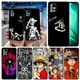 Coque de téléphone noire Anime Japanese One Piece pour Samsung A53 A52 A33 A32 A51 A71 A21S