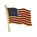 American Flag Lapel Pin in 14k Yellow Gold