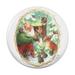 Christmas Holiday Santa Claus Forest Animals Pinback Button Pin