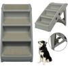 Aufun - Hundetreppe 4 Stufen Faltbare Haustiertreppe mit Rutschfester Matte, 50 cm hohe