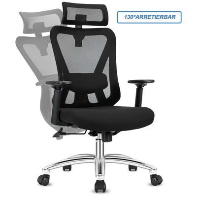 Durrafy Bürostuhl,ergonomischer Schreibtischstuhl,Chefsessel (Drehstuhl,90° bis 130° Image