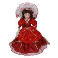 40cm Vintage Style Porcelain Dolls Dress & Hat Standing Doll Curly Hair Decoration Crafts Collection Gifts