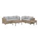 Maui 7-Piece Outdoor Conversation Set including Coffee Table and End Table in Natural Aged Wicker