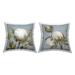 Stupell Cotton Flowers Botanical Blooms Printed Throw Pillow Design by Liz Jardine (Set of 2)