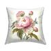 Stupell Pink Peony Blooms Vintage Flower Printed Throw Pillow Design by Ziwei Li