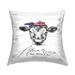 Stupell Red White & Moo Cow Printed Throw Pillow Design by Lettered and Lined