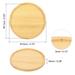 10pcs Round Bamboo Plant Pot Saucer Flower Drip Tray for Home Indoor - Wooden Color