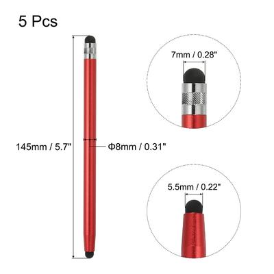 5pcs Stylus Pens for Touch Screens Capacitive Stylus Pen, Red