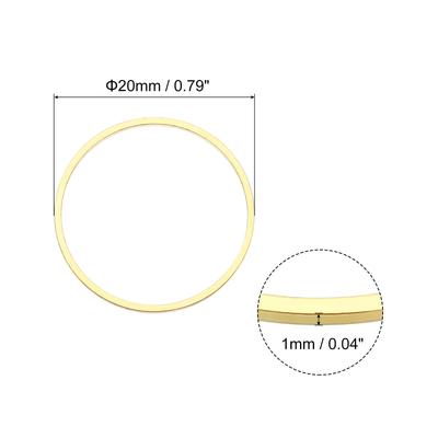 50pcs 10mm Brass Hollow Circle Bezel Round Linking Rings